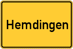 Place name sign Hemdingen