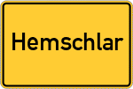 Place name sign Hemschlar