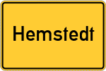 Place name sign Hemstedt
