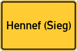 Place name sign Hennef (Sieg)