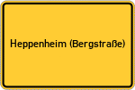 Place name sign Heppenheim (Bergstraße)