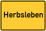 Place name sign Herbsleben