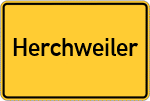 Place name sign Herchweiler