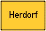 Place name sign Herdorf, Sieg
