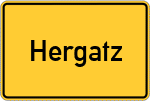 Place name sign Hergatz