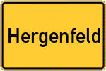 Place name sign Hergenfeld