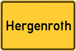 Place name sign Hergenroth