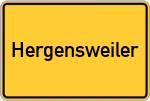 Place name sign Hergensweiler