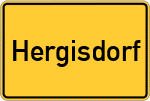 Place name sign Hergisdorf