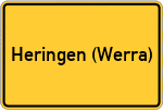 Place name sign Heringen (Werra)