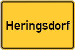 Place name sign Heringsdorf, Holstein