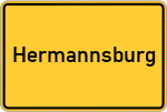 Place name sign Hermannsburg