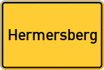 Place name sign Hermersberg, Pfalz