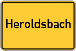 Place name sign Heroldsbach