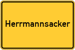 Place name sign Herrmannsacker
