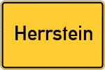 Place name sign Herrstein