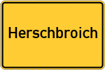Place name sign Herschbroich