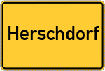 Place name sign Herschdorf