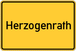 Place name sign Herzogenrath