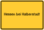 Place name sign Hessen bei Halberstadt