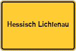 Place name sign Hessisch Lichtenau