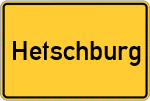 Place name sign Hetschburg