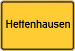 Place name sign Hettenhausen, Pfalz
