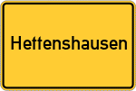 Place name sign Hettenshausen