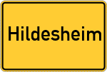 Place name sign Hildesheim