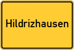 Place name sign Hildrizhausen