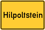 Place name sign Hilpoltstein, Mittelfranken