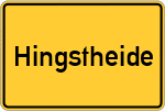 Place name sign Hingstheide