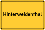 Place name sign Hinterweidenthal