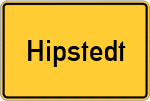 Place name sign Hipstedt