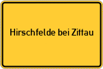 Place name sign Hirschfelde bei Zittau
