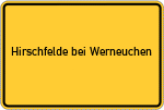 Place name sign Hirschfelde bei Werneuchen