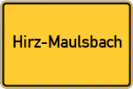 Place name sign Hirz-Maulsbach