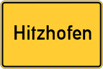 Place name sign Hitzhofen