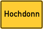 Place name sign Hochdonn