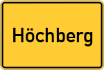 Place name sign Höchberg