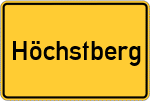 Place name sign Höchstberg, Eifel