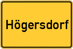 Place name sign Högersdorf