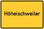 Place name sign Höheischweiler