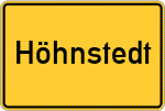 Place name sign Höhnstedt