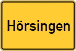 Place name sign Hörsingen