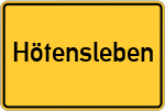 Place name sign Hötensleben