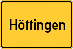 Place name sign Höttingen, Mittelfranken