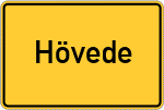 Place name sign Hövede