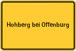 Place name sign Hohberg bei Offenburg