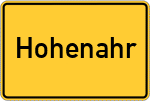 Place name sign Hohenahr